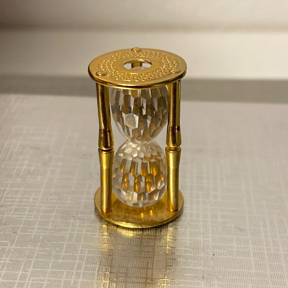 Retired Vintage Swarovski Crystal Mini hour glass